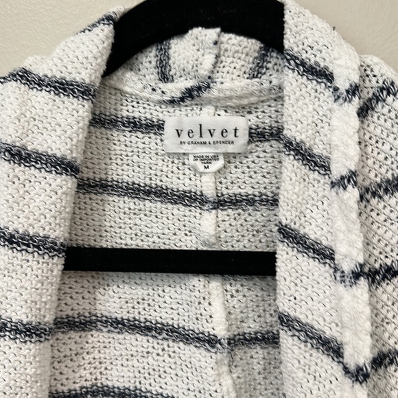 Velvet by Graham & Spencer Stripe Knit open sweater - Picture 2 of 4